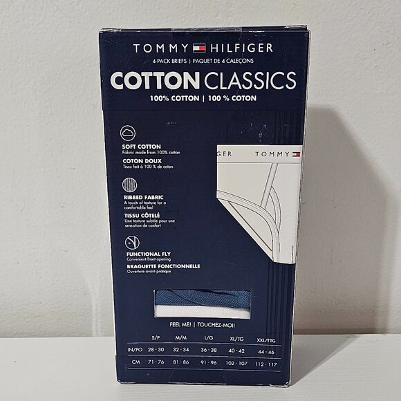 Tommy Hilfiger Cotton Classics Brief 4-Pack - Stone - Men's Size M - 09TF001 - Picture 4 of 5